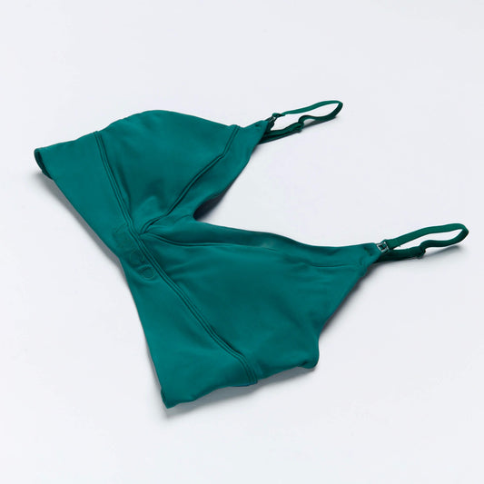 Product photograph of the NipCo Maternity Bra in Teal